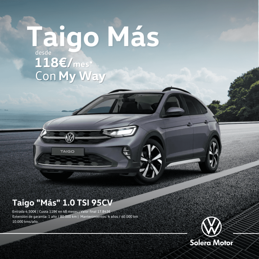 Diseño y emoción por solo 118€/mes. ✨ ¡Déjate llevar en Solera Motor Volkswagen!