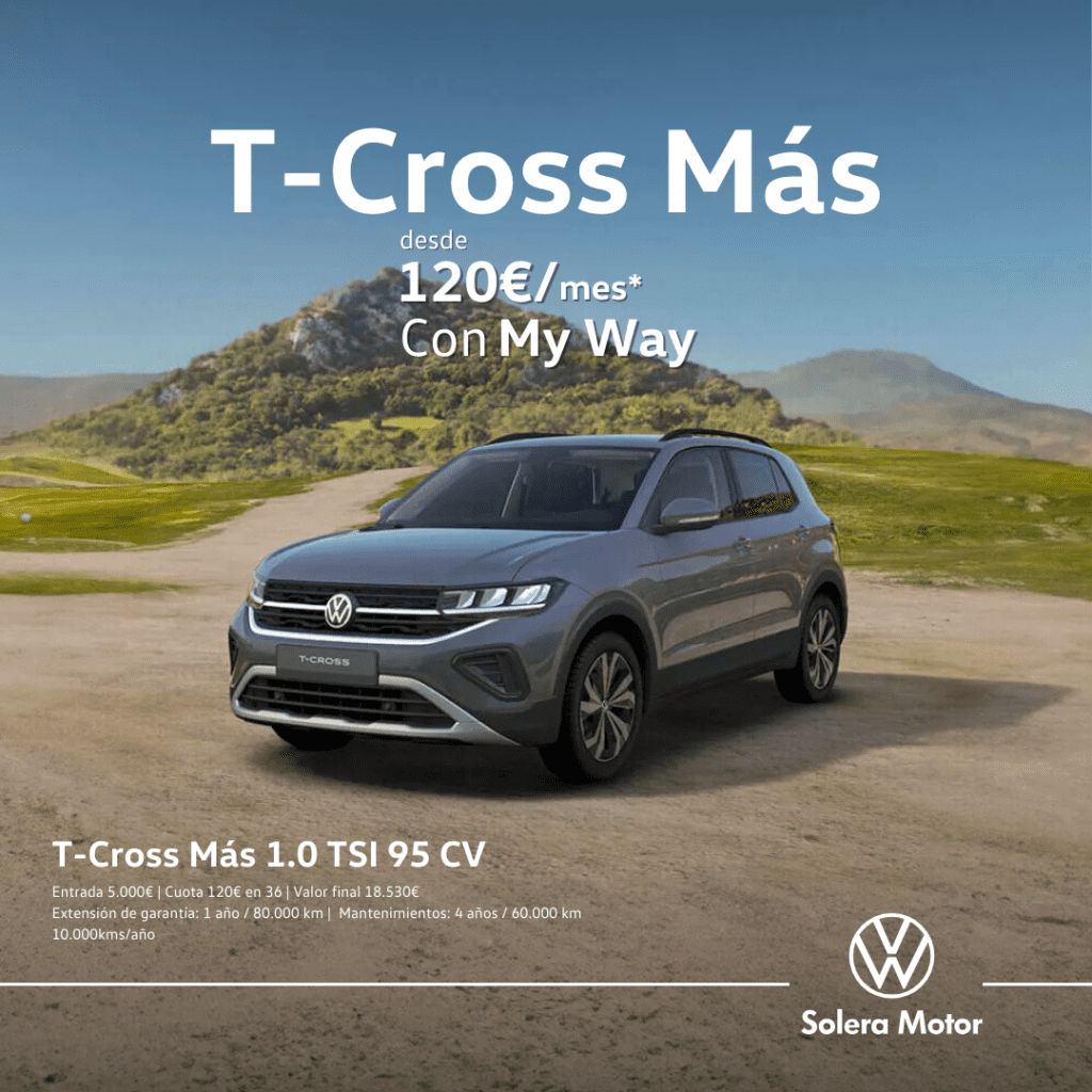 Espacio, estilo y tecnología por solo 120€/mes. 🚗✨ ¡Descúbrelo en Solera Motor Volkswagen!